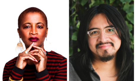 Headshots of Dominique Fontaine and Miguel A. López, L to R.